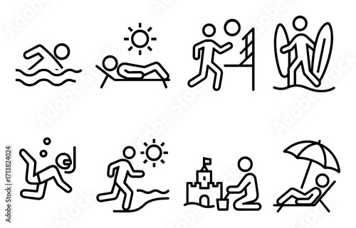 Beach Activity Icons