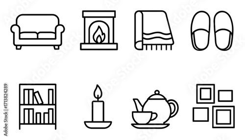 Minimalist Family Comfort Icons