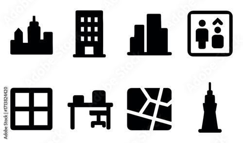 Minimal Skyscraper Icons
