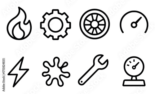 Minimal Car Tuning Icons