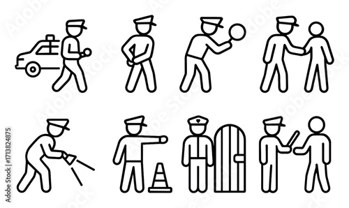 Police Activities Icons