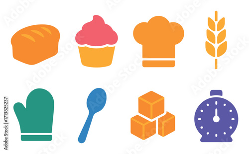 Colorful Baking Icons
