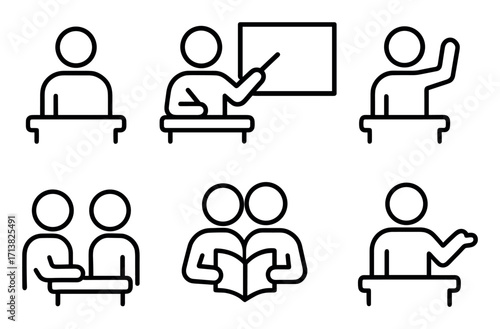 Minimalist Student Icons