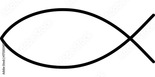 Elegant Christian Ichthys symbol representing faith and spiritual connection, a powerful emblem of belief.