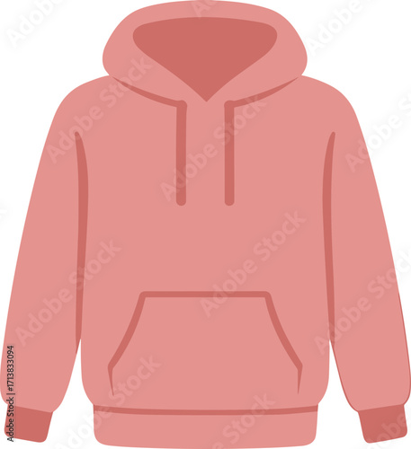 pink hoodie sweatshirt simple design clip art preview