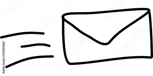 Swiftly delivered message icon conveying fast communication and instant notification for business.