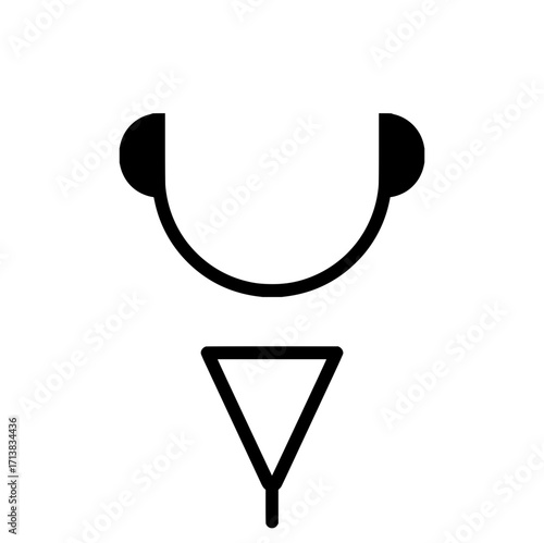 Abstract representation of a filter or funnel with rounded top elements, symbolizing process and refinement