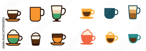 Colorful Coffee Icons