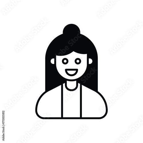 Professor Black Glyph Vector Icon
