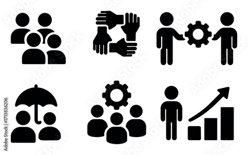 Cooperation Concept Icons