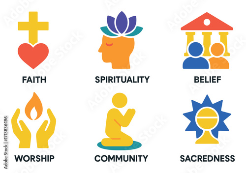 Colorful Religion Icons