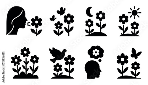 Floral Icon Grid