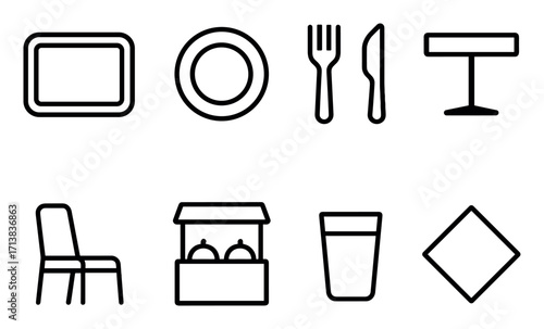 Workplace Cafeteria Icons