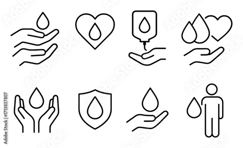 Blood Donor Icon Set
