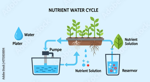 vector infographic explaining different hydroponic systems