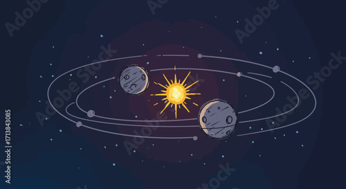 Celestial Dance A Simplified Solar System