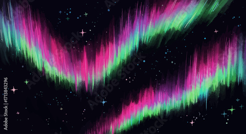 Spectacular Aurora Borealis A Neon Symphony in the Night Sky