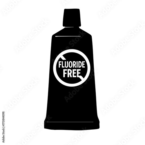 Fluoride free black and white icon