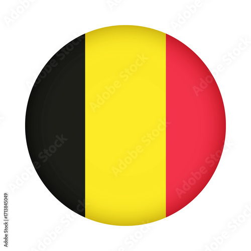 Free Download Belgium flag round. 3d illustration round button flag of Belgium transparation png - GFXLoad