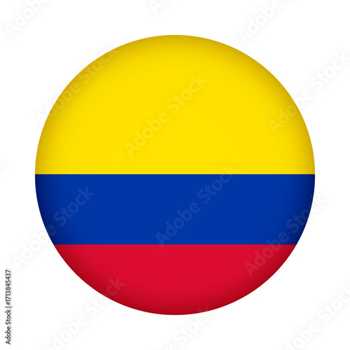 Colombia flag round. 3d illustration round button flag of Colombia transparation png Free Download Colombia flag round. 3d illustration round button flag of Colombia transparation png - GFXLoad