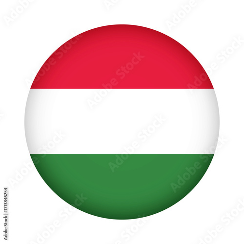 Free Download Hungary flag round. 3d illustration round button flag of Hungary transparation png - GFXLoad