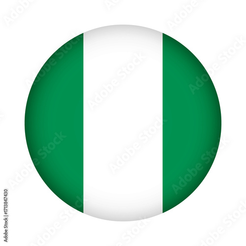 Free Download Nigeria flag round. 3d illustration round button flag of Nigeria transparation png - GFXLoad