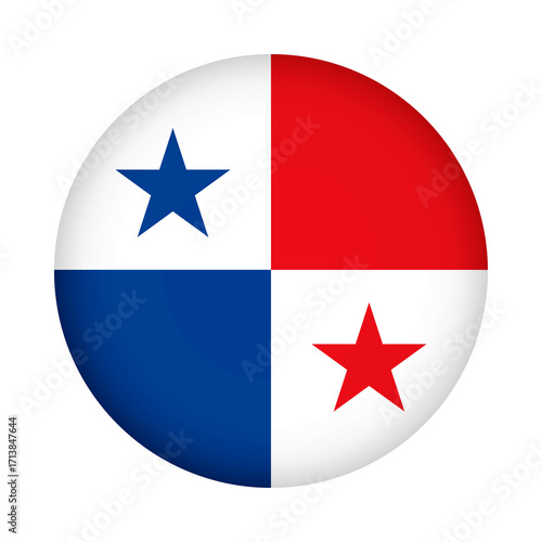 Free Download Panama flag round. 3d illustration round button flag of Panama transparation png - GFXLoad