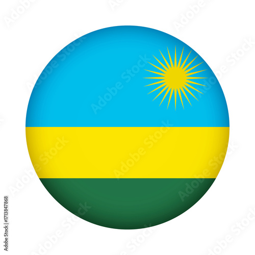 Free Download Rwanda flag round. 3d illustration round button flag of Rwanda transparation png - GFXLoad