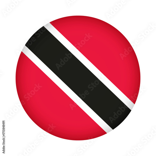 Free Download Trinidad and tobago flag round. 3d illustration round button flag of Trinidad and tobago transparation png - GFXLoad