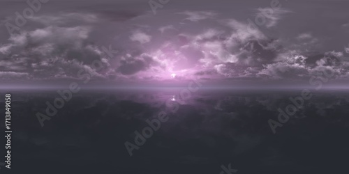 panorama of a stormy sea, HDRI, environment map , Round panorama, spherical panorama, equidistant projection, 360 high resolution panorama , 3D rendering