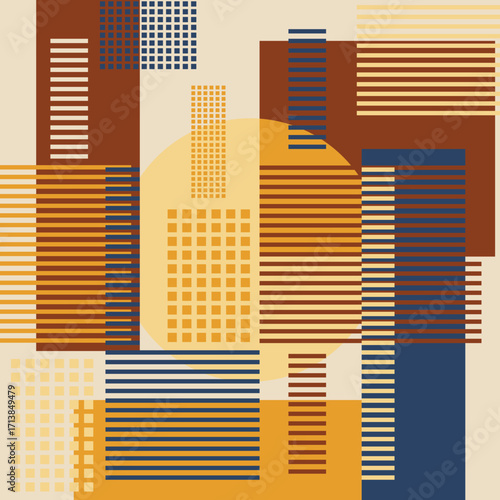 square geometric pattern design template for any print