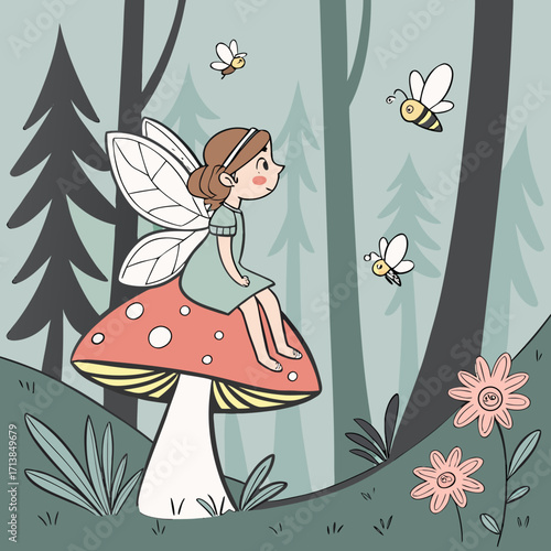 mushrooms in the forest