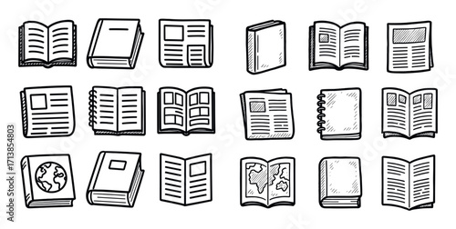 Hand-Drawn Book Icons