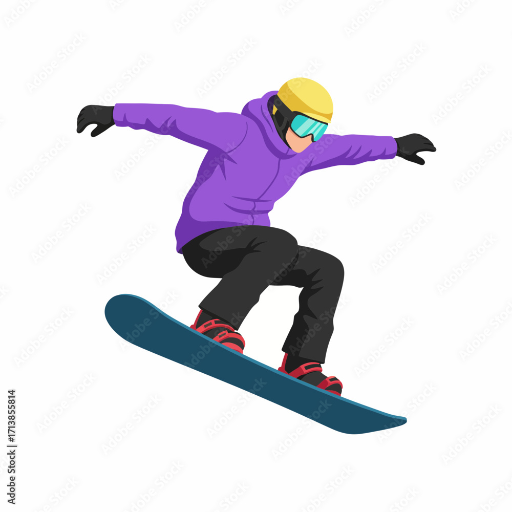 Obraz premium snowboarder in mid-air.