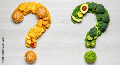 Healthy Diet Choices: Food Question Mark
