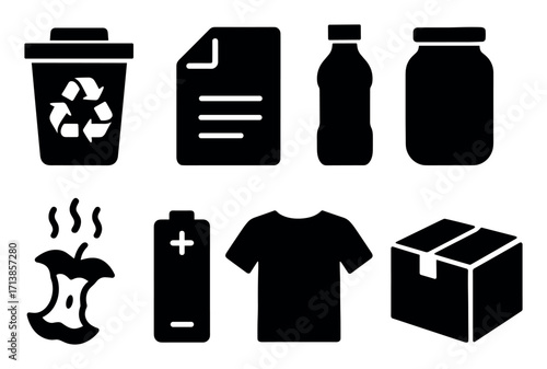 Waste Sorting Icons