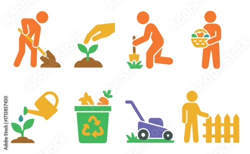 Cottage Garden Activities Icons