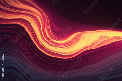 Wallpaper Mural Abstract wave patterns of glowing colors create a mesmerizing visual impact in dark surroundings filled with vibrant hues Torontodigital.ca