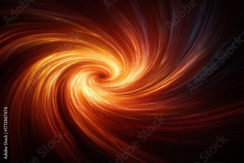 Wallpaper Mural Swirling golden and orange vortex creating a cosmic energy effect in a dark background Torontodigital.ca