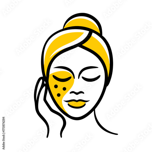 Beauty Treatment Facial Mask Icon For Web And Graphic Design