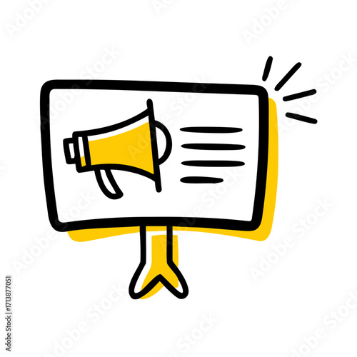 Brand Awareness Presentation Board Icon For Web And Graphic Design