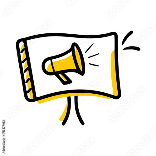 Brand Awareness Presentation Board Icon For Web And Graphic Design