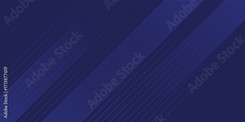 Bright navy blue dynamic abstract vector background with diagonal lines. Trendy classic color of 2020. 3d cover of business presentation banner for sale event