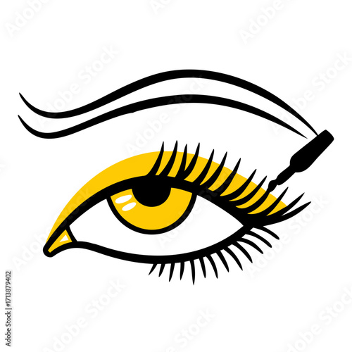 Eye Makeup Mascara Cosmetic Icon For Web And Graphic Design