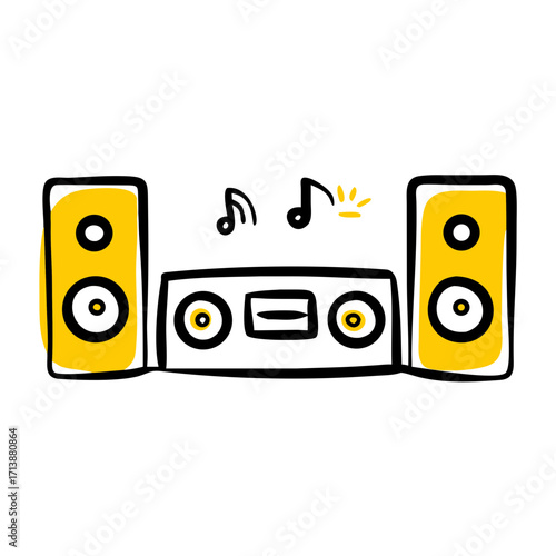 Home Stereo Music System Icon For Web And Graphic Design