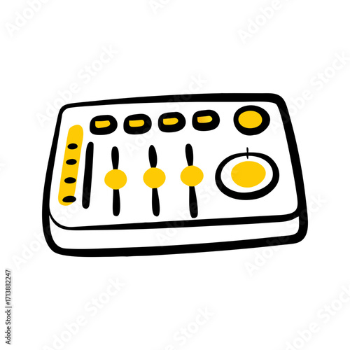 Mixer Soundboard Adjustment Knobs Icon For Web And Graphic Design