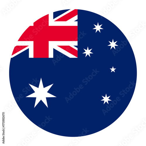 australia circular flag vector