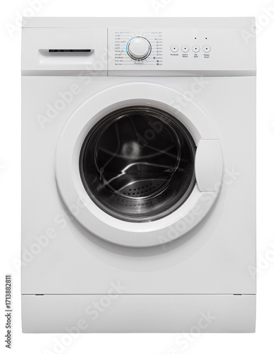 Front View of White Washing Machine