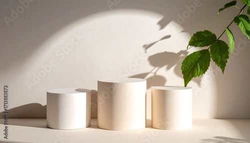 Wallpaper Mural Minimalist podiums with natural light Torontodigital.ca