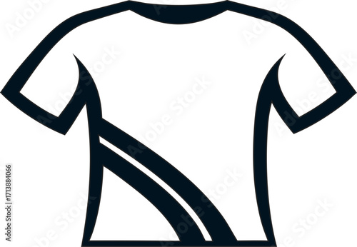 Modern t-shirt icon vector illustration, useful for the garment industry branding, clothing tags, e-commerce apps, and stylish apparel advertising.